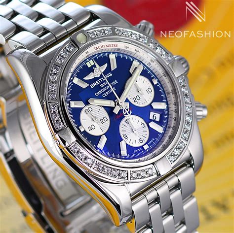 breitling blue gold chronolimer|breitling chronomat diamond bezel.